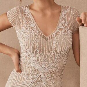 Anthropologie BHLDN Beaded Wedding Gown - like new